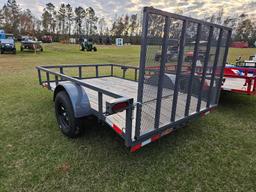 814 - ABSOLUTE - NEW 76" X 10' DOVE TAIL TRAILER