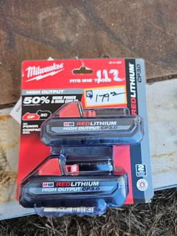 112 - ABSOLUTE - 2- MILWAUKEE M18 BATTERY
