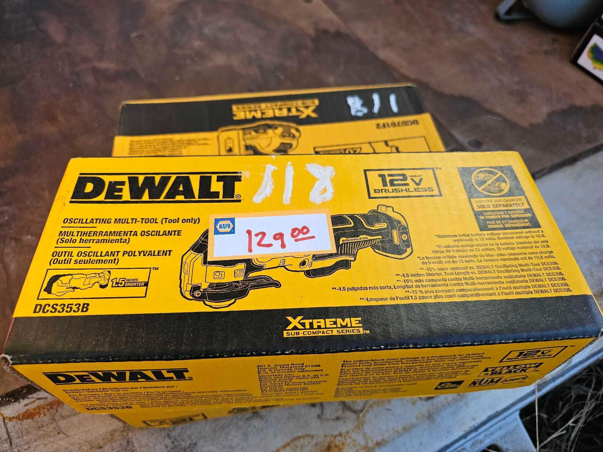 118 - ABSOLUTE - DEWALT 12V DRILL & ETC