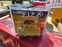 2128 - 1- DEWALT 8 AMP AND 1- 4 AMP BATTERY
