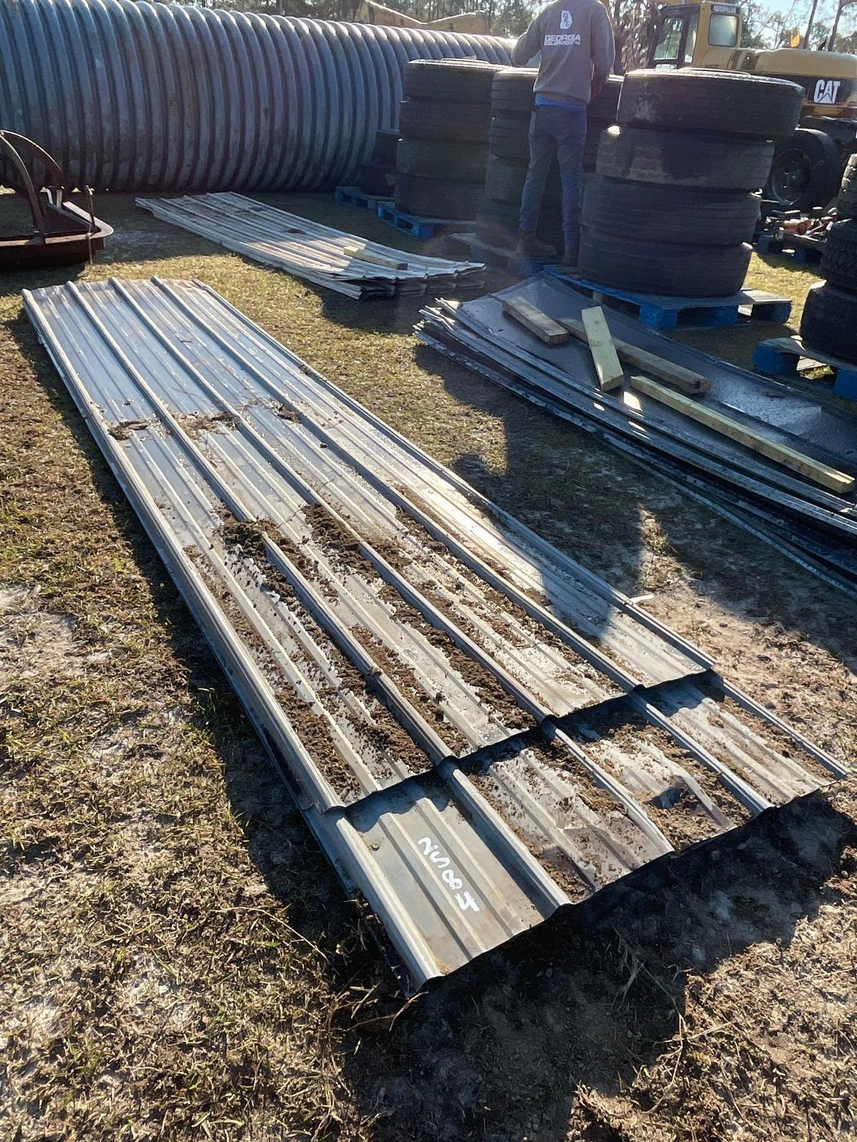 2584 - 18PC. APPROX. 3 X 10' ROOFING METAL
