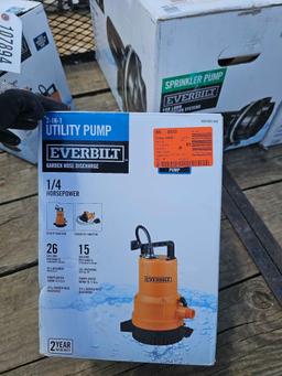 2066 - NEW - EVERBILT 2 IN 1 UTILITY PUMP