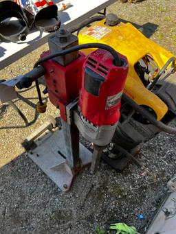 Milwaukee #4096 Dymo Water Cooled Coring Drill w/Stand