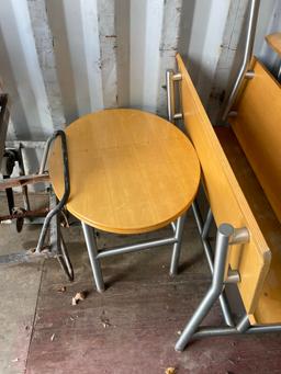 (Lot) Asst. SS Frame and Molded Plywood Table and Benches