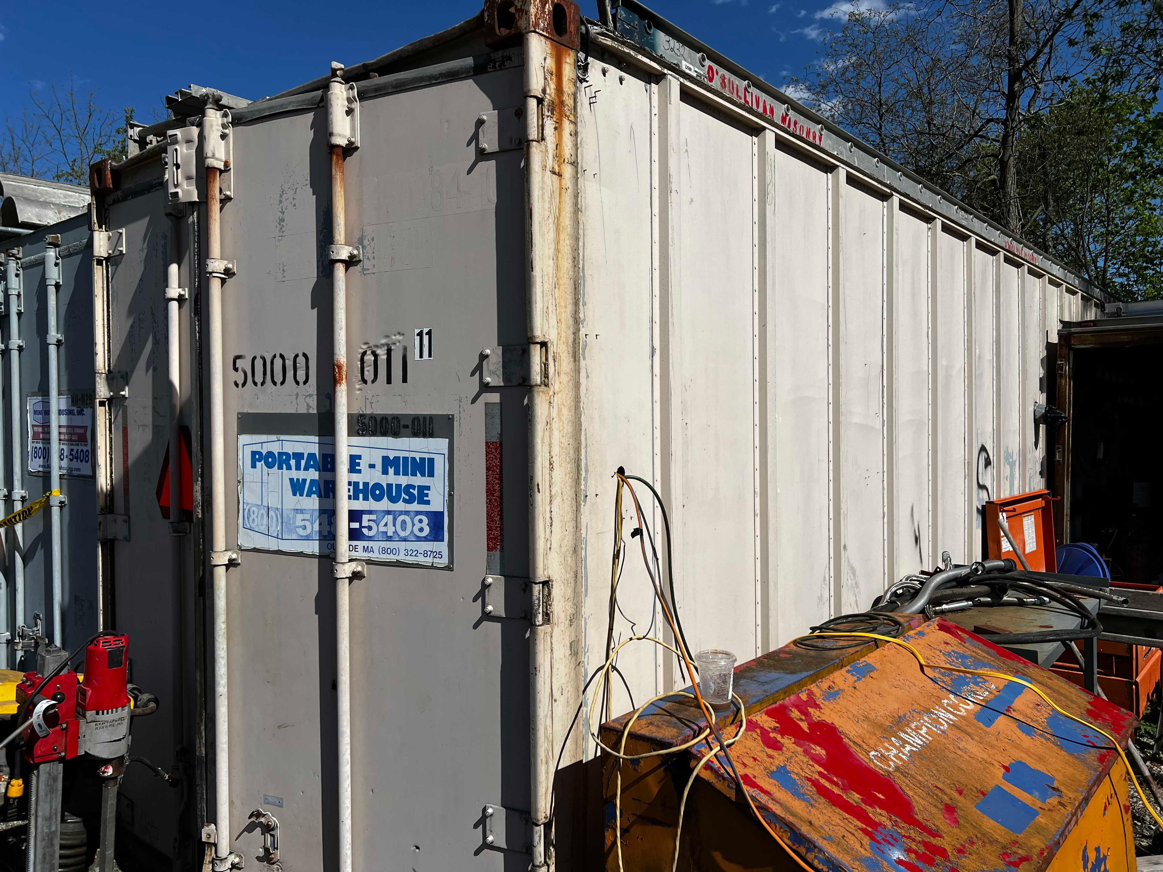 40' Storage Container Conex Box w/Spotlight, Fan, Vent & Electrical (Roof has some leak spots -