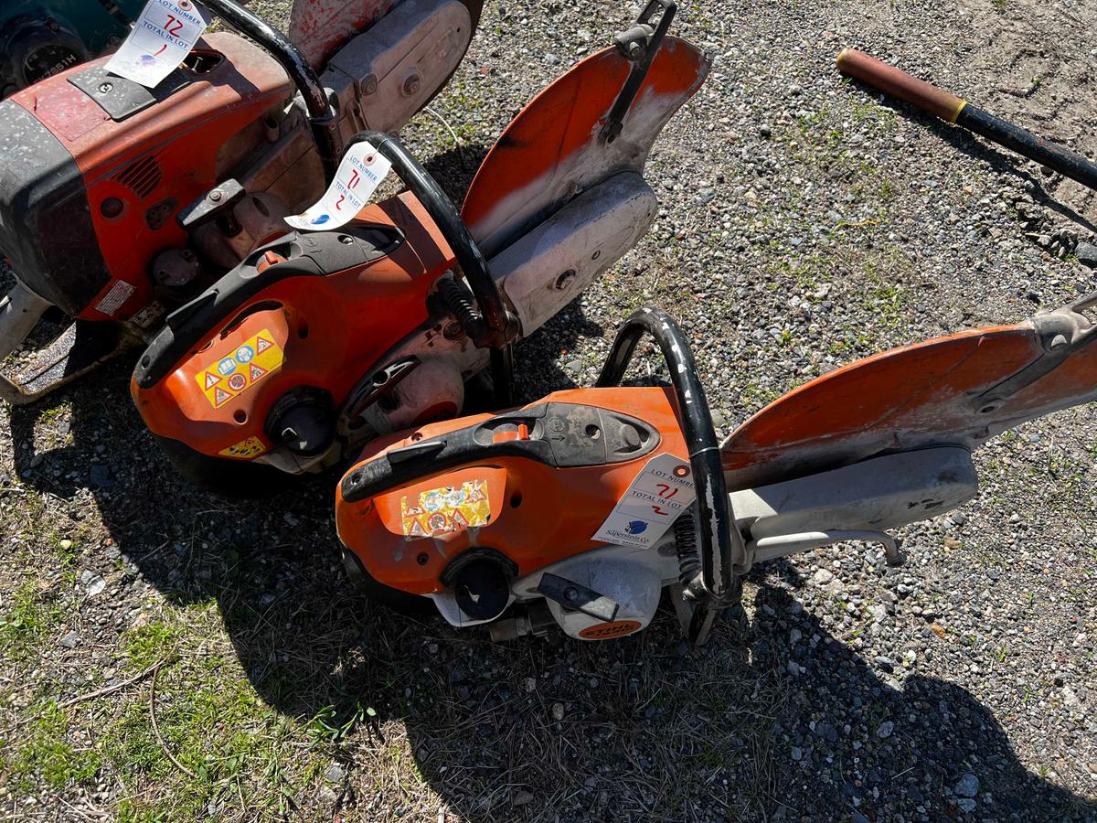 {LOT} (2) Stihl #TS420 & #TS410 Gas Powered Demo Saws