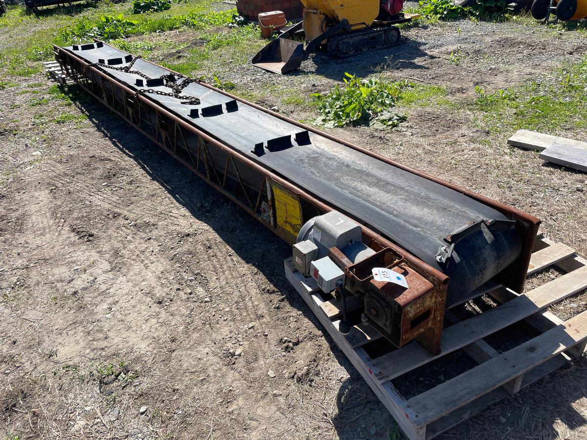 Approx. 21.5' Section Of Rubber Motorized Conveyor