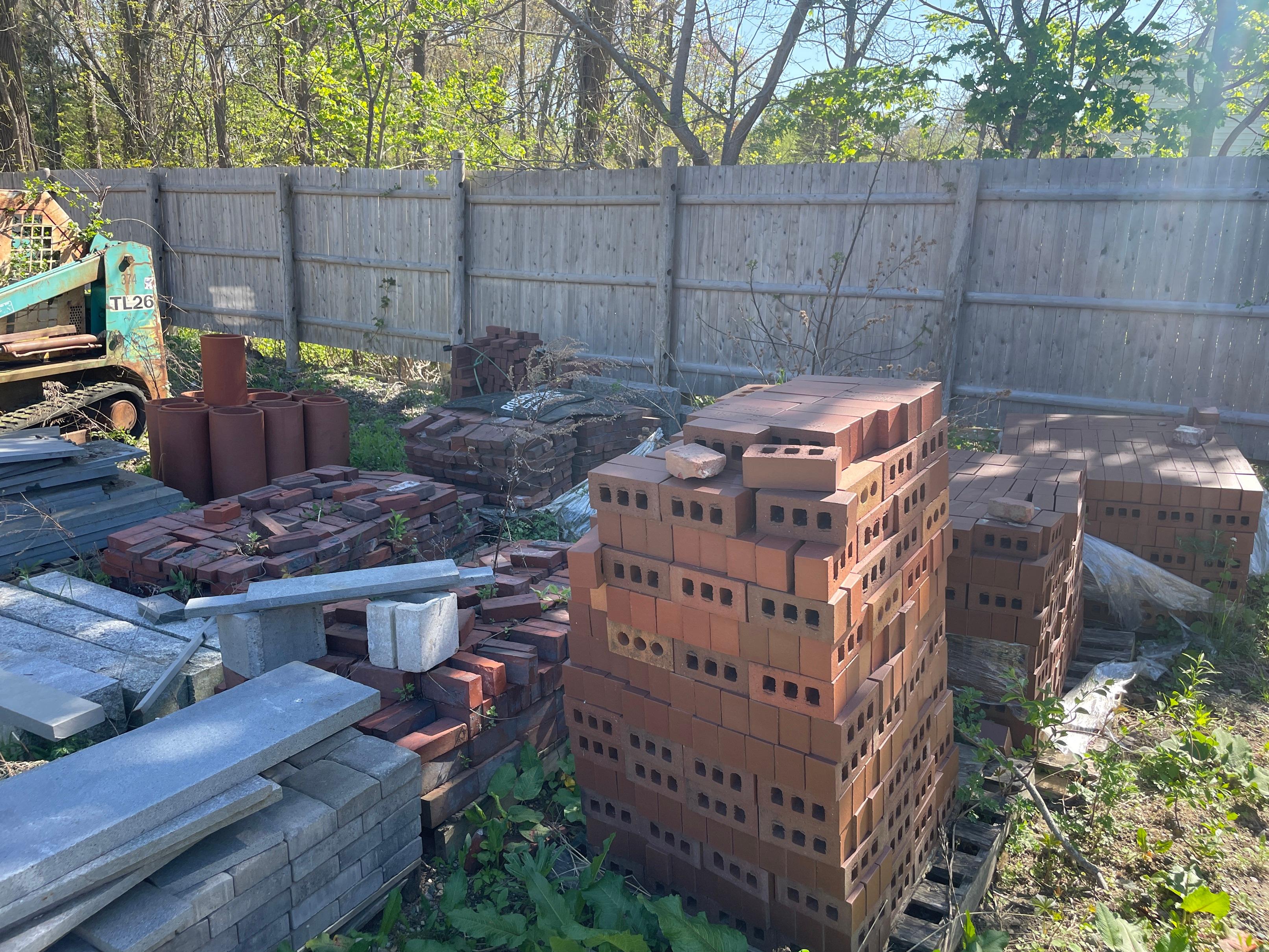 {LOT} All Red Brick in Yard (See Pics)