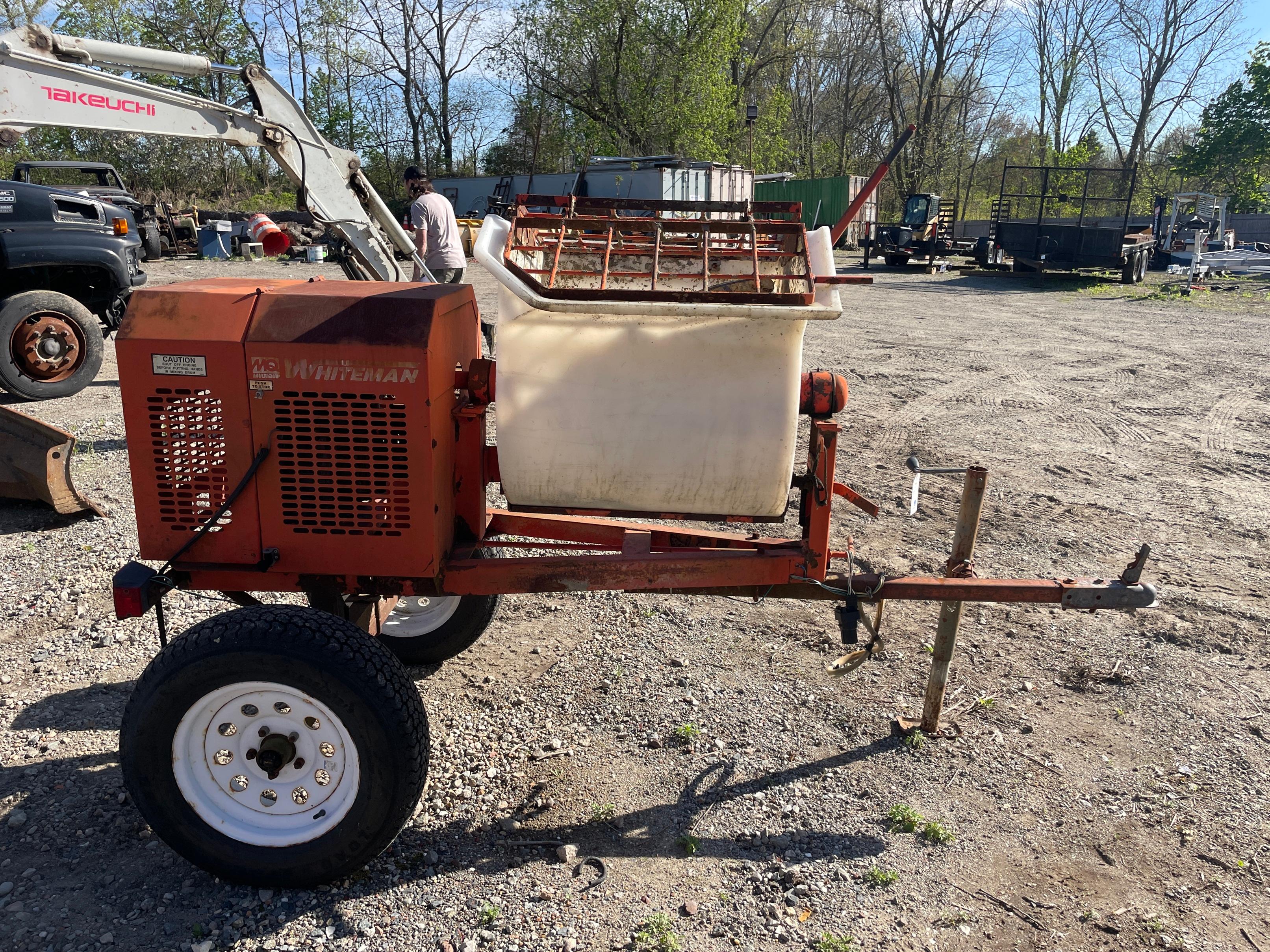 Towable Whiteman Multi Quip Gas Powered Cement Mixer