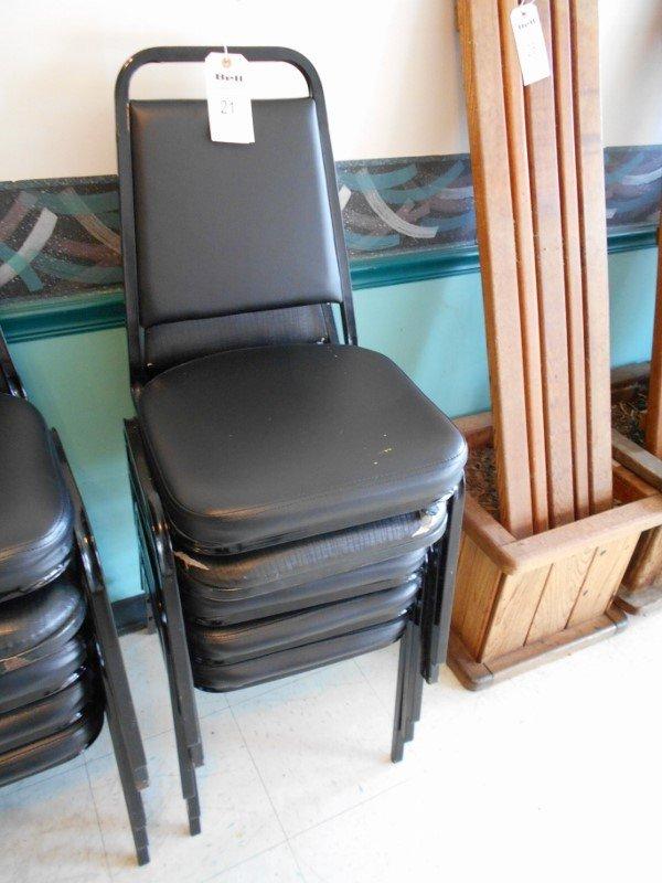 BLK. PADDED STACK CHAIRS