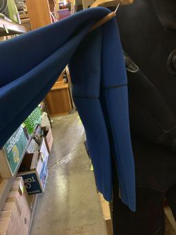 Pair of Swim Fins- Large One Piece Wet Suit and Wet Suit Pants