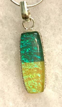 Opalite 2.1" Pendant and Chain
