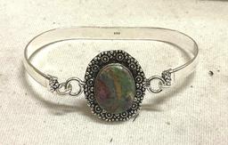 Ruby Fuchsite Bangle Bracelet