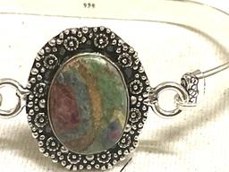 Ruby Fuchsite Bangle Bracelet