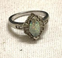 Sterling Silver Opal Ring