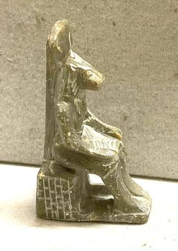 Soapstone Sculpter of Lion Headed Skehmet Symolizing Pheroah Amenhoted III From 18th Dynasty