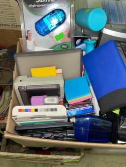 Office Lot- staplers, Hole Punch, Card Reader etc