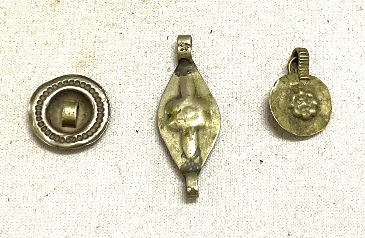 Incredible Find- 3 Pendants from Late Medieval Times 1250 AD to 1500 Near Eastern Floral Images