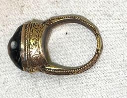 Phoenician ring - eye Design - Overcomes and Protects Against the evil eye - ring size 9