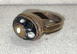 Phoenician ring - eye Design - Overcomes and Protects Against the evil eye - ring size 9