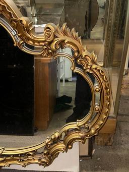Beautiful Large Gold Color Mirror - Ornate 52" x 45"