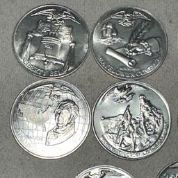 10 American Bicentennial Commemorative Coins