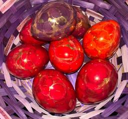 8 Colorful Pottery Eggs