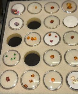 Tray of Gemstones in Capsules- Tons of Gemstones