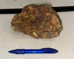 2.2 lb Red Ferric Oxide Rock with Deposits of Rust from Iron Locked in Dark Brown