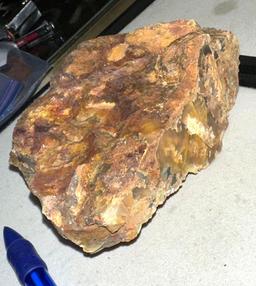 2.2 lb Red Ferric Oxide Rock with Deposits of Rust from Iron Locked in Dark Brown