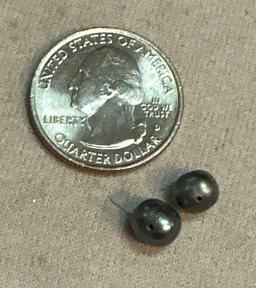 Two Black Pearls from Fiji Islands