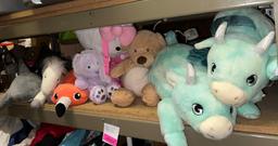 Shelf Full of Stuffed Animals