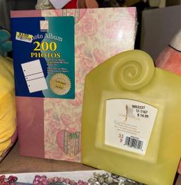 Lot of Picture Frames - Including New Pretty Jeweled Pic Frames & New Photo Album