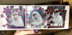 Lot of Picture Frames - Including New Pretty Jeweled Pic Frames & New Photo Album