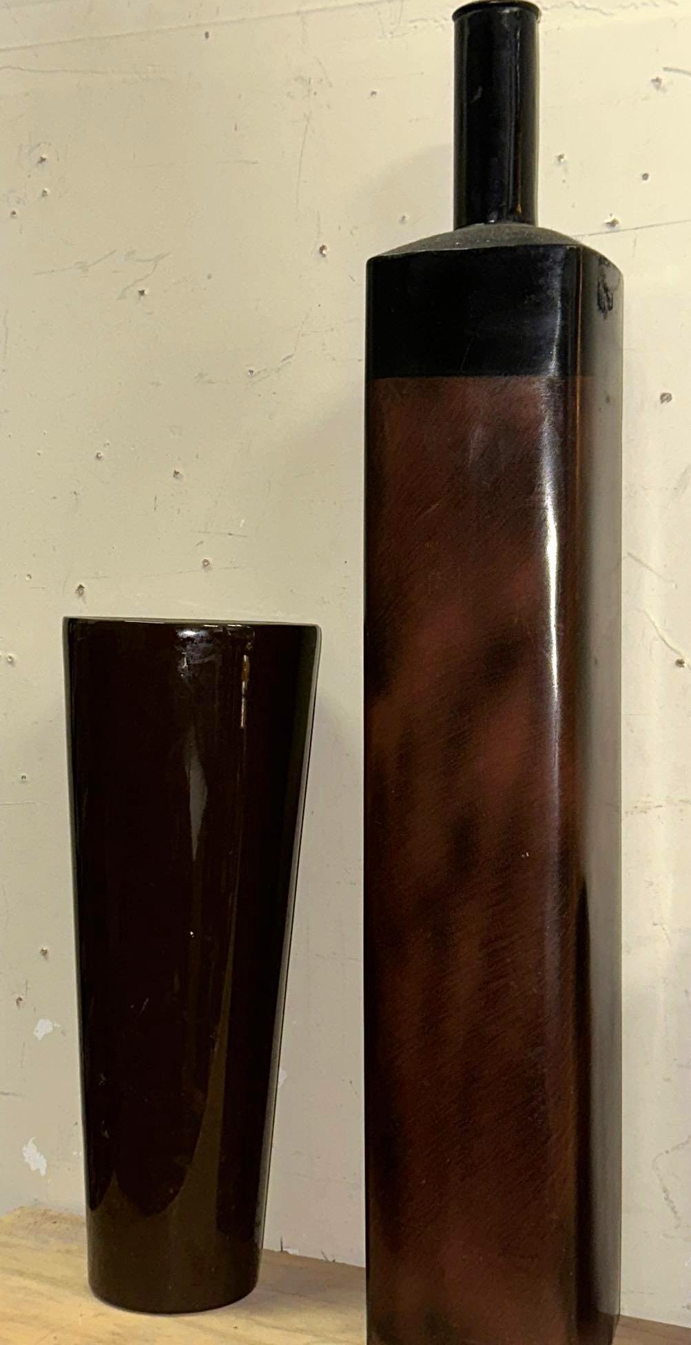 2 Decorative Vases 32" Tall and 16" Tall