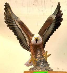 Stunning Eagle Sculpture 16" High Wing Span about 1ft