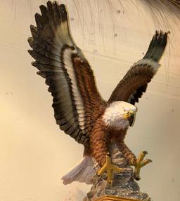 Stunning Eagle Sculpture 16" High Wing Span about 1ft