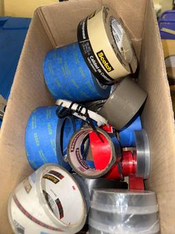 Box full of Tape and Hand Masker Dispenser