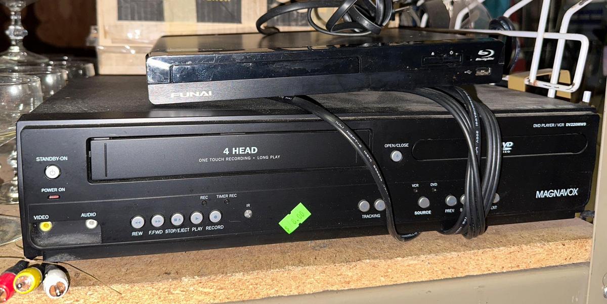 Magnavox DVD/VCR Player and Funai Blu ray Player