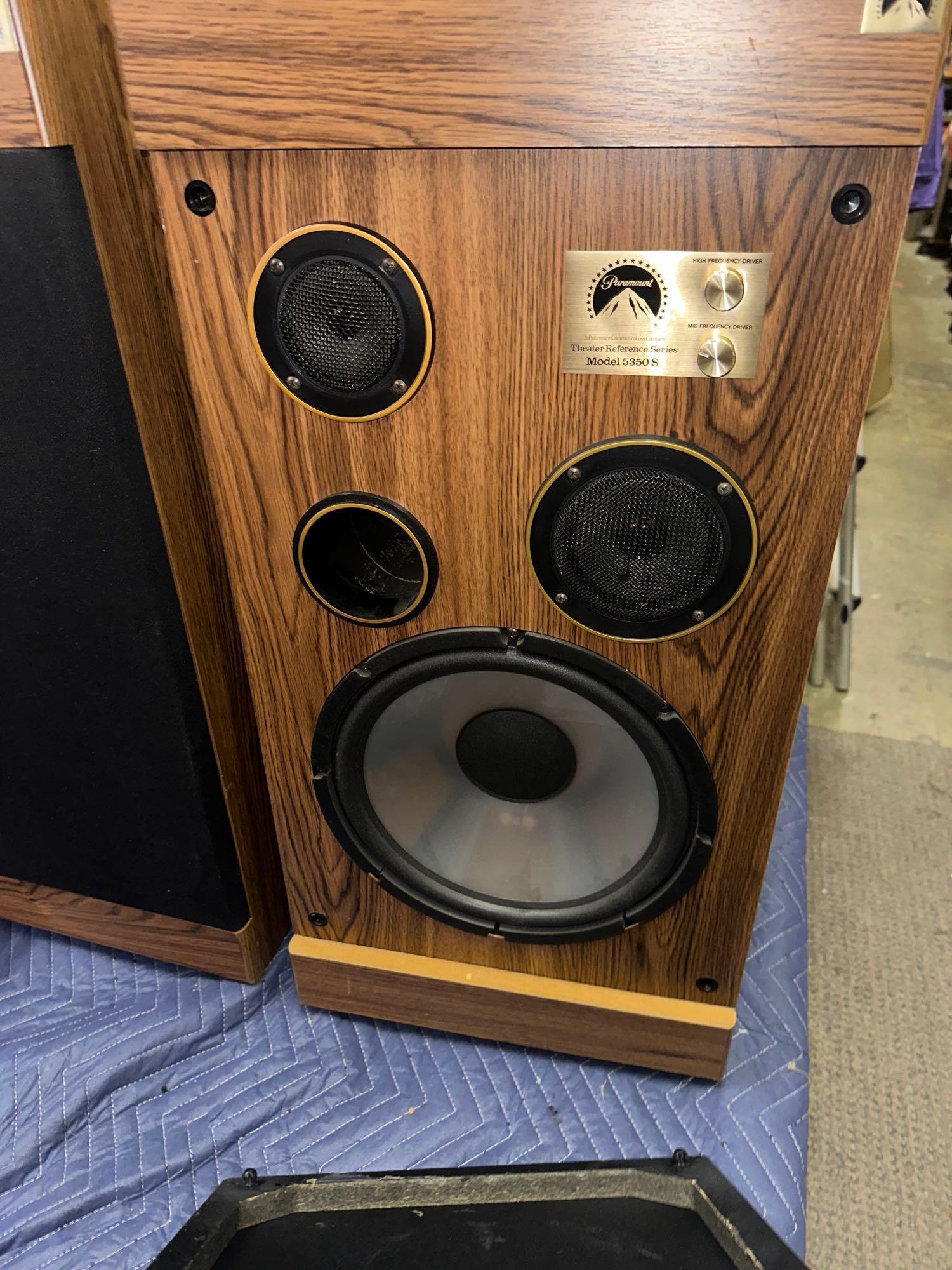 2 Paramount Theater Reference Series Speakers model 5350S - work