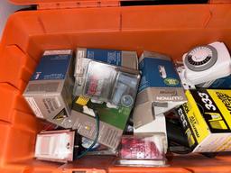 Tool Box full of electrical Tools and Supplies