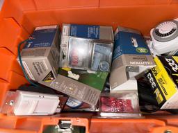 Tool Box full of electrical Tools and Supplies