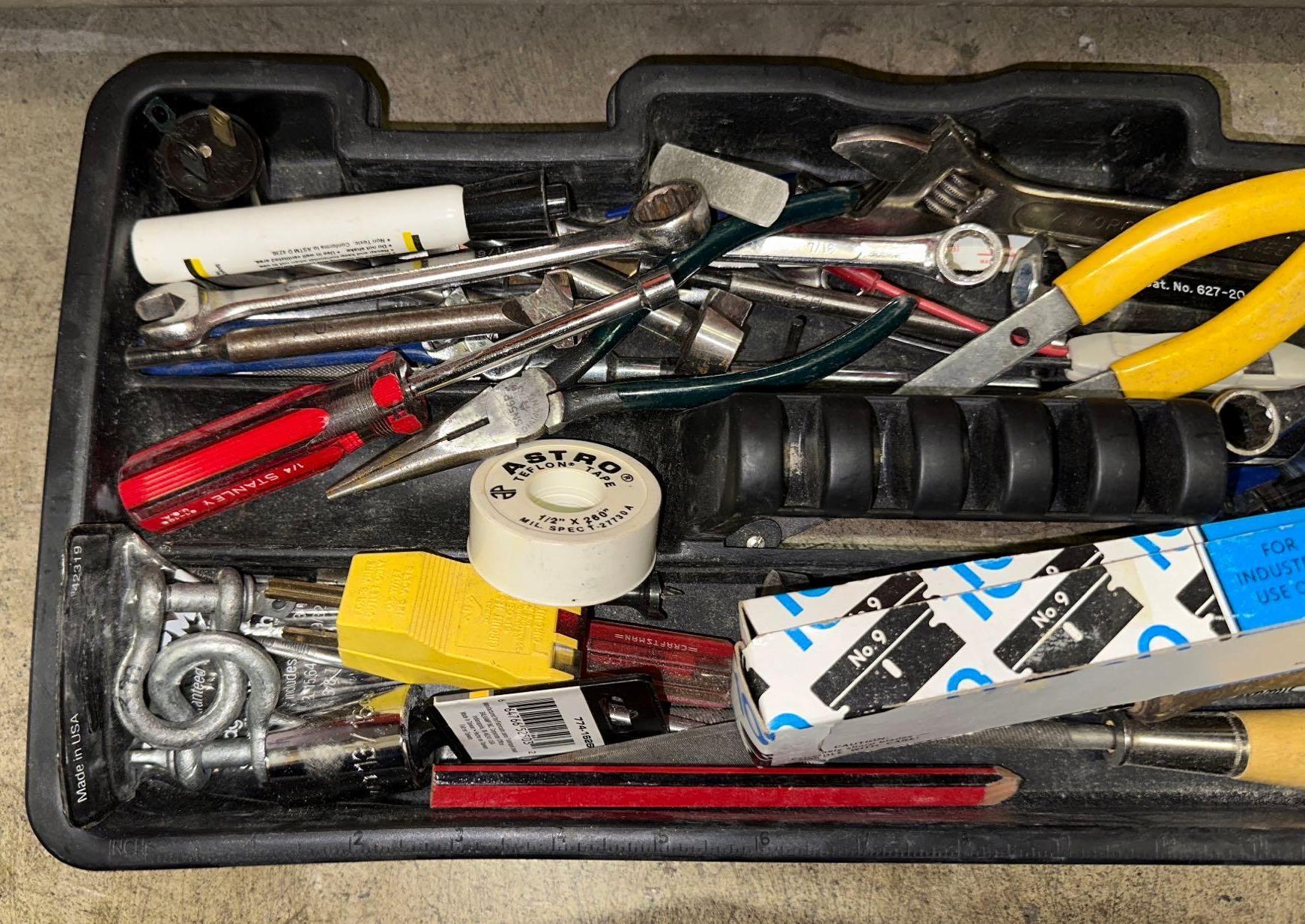 Tool Box full of electrical Tools and Supplies