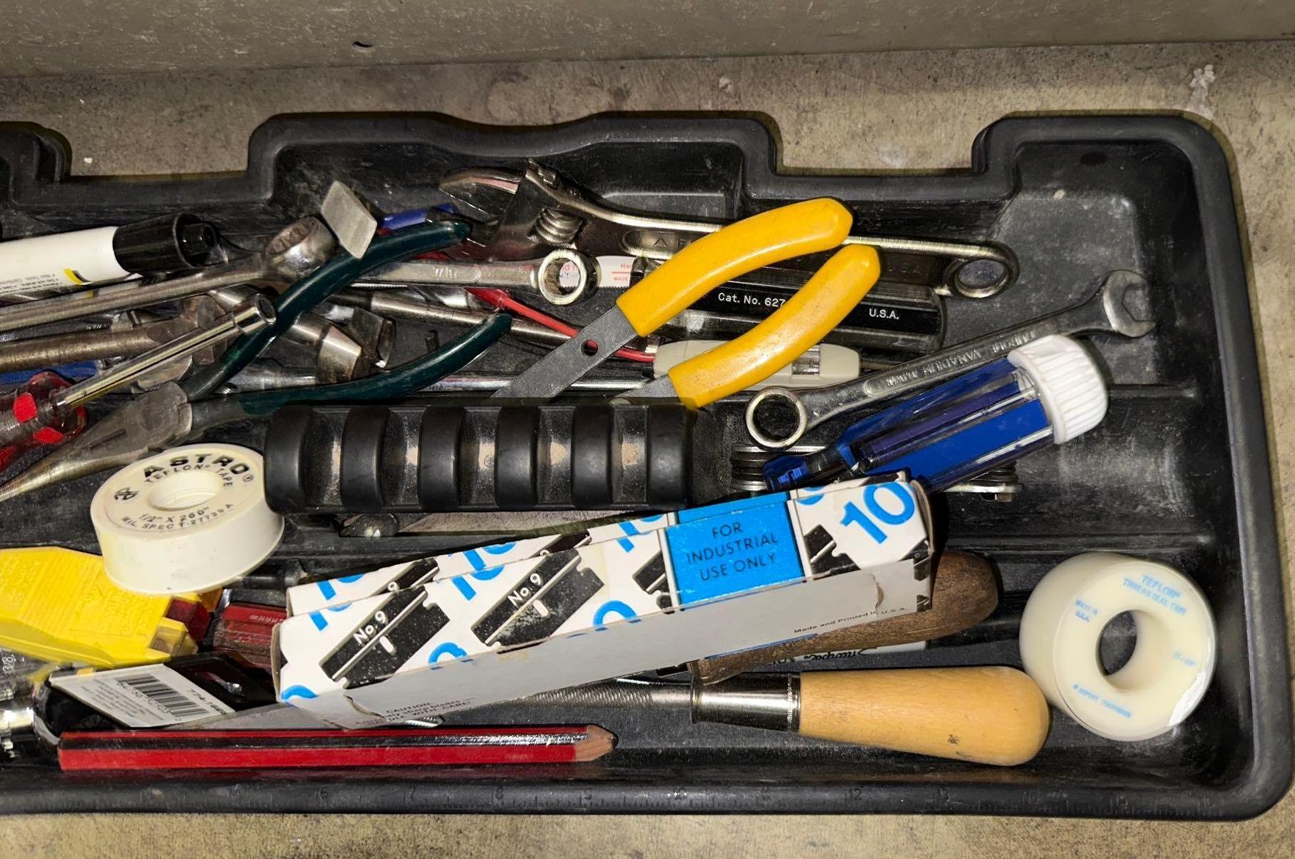 Tool Box full of electrical Tools and Supplies