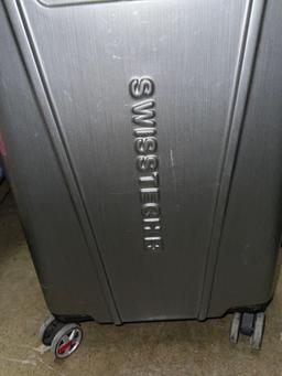 Gray Swiss Gear Hard Shell Suit Case