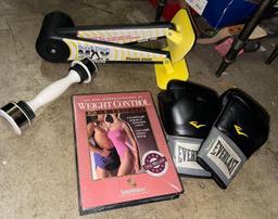 Fitness Lot- Boxing Gloves, Shake weight, Buns & Thigh Max etc