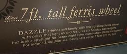 7' Tall Ferris Wheel- Rotates