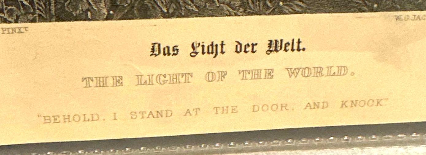 19th Century Print of Jesus Knocking on a Door. The Light of the World. - Beautiful Illustration