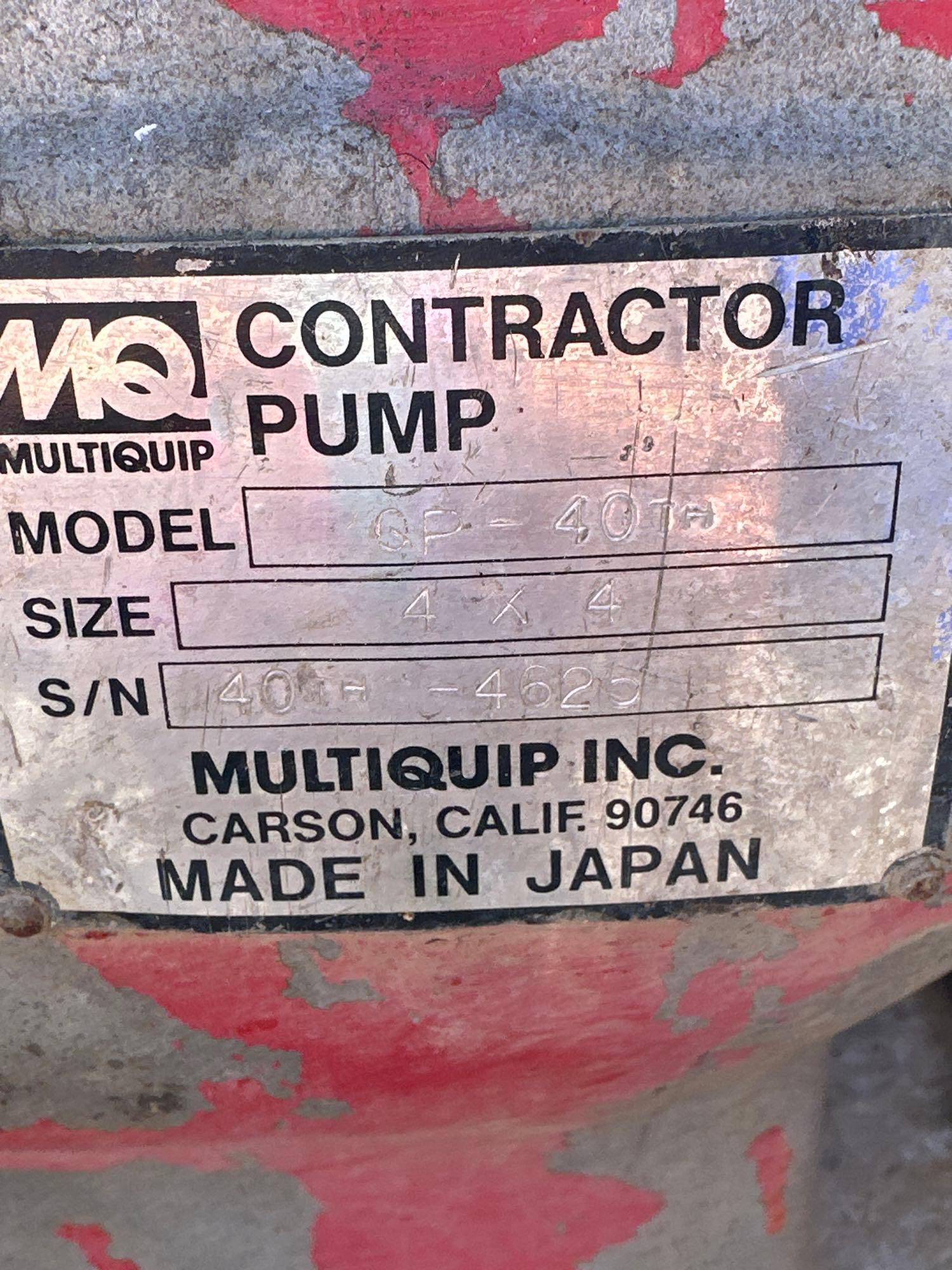 MQ Contractor 4" Trash Pump with Hoses-