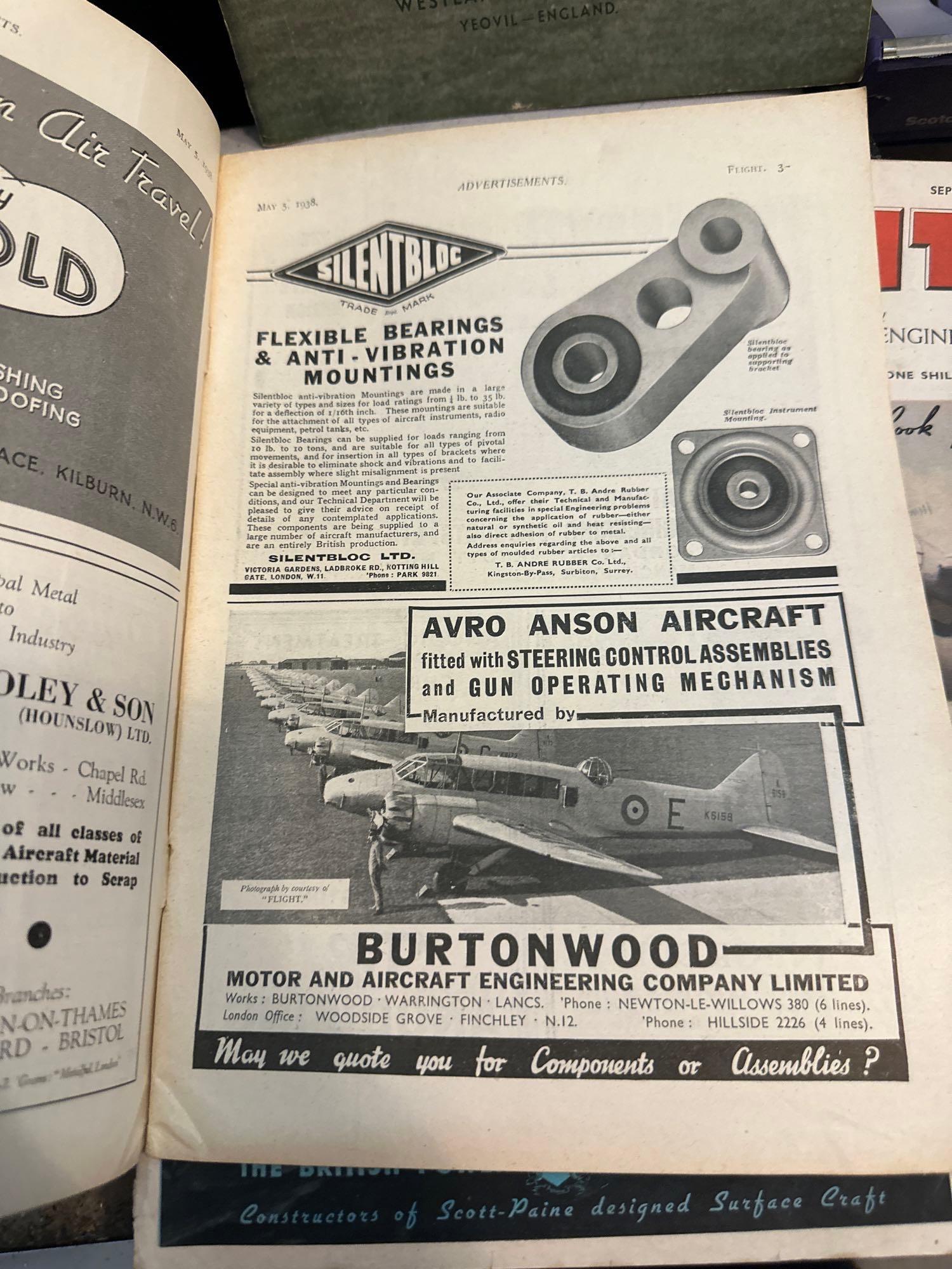 4 Copies of Flight Air Craft Magazines 1938 and 1945